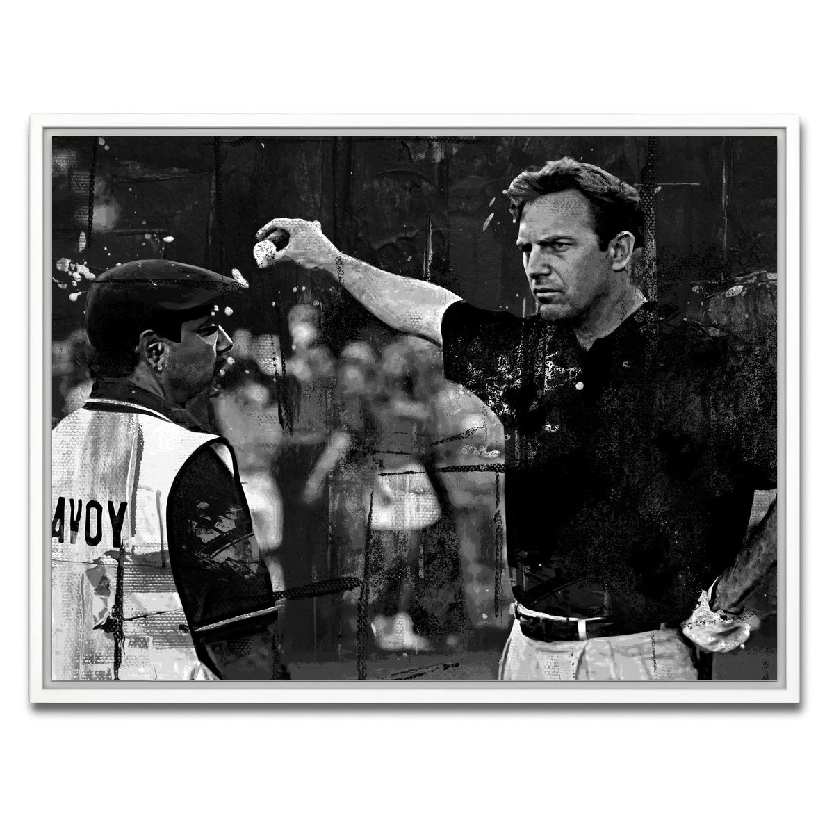 AUTO-MOCKUP WHITE | Tin Cup Final Hole Grayscale | 1 Piece | White Framed Canvas | group=4x3