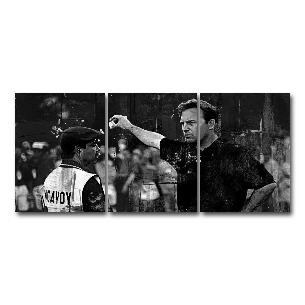 AUTO-MOCKUP WHITE | Tin Cup Final Hole Grayscale | 3 Piece | Gallery Wrap Canvas | group=18x24