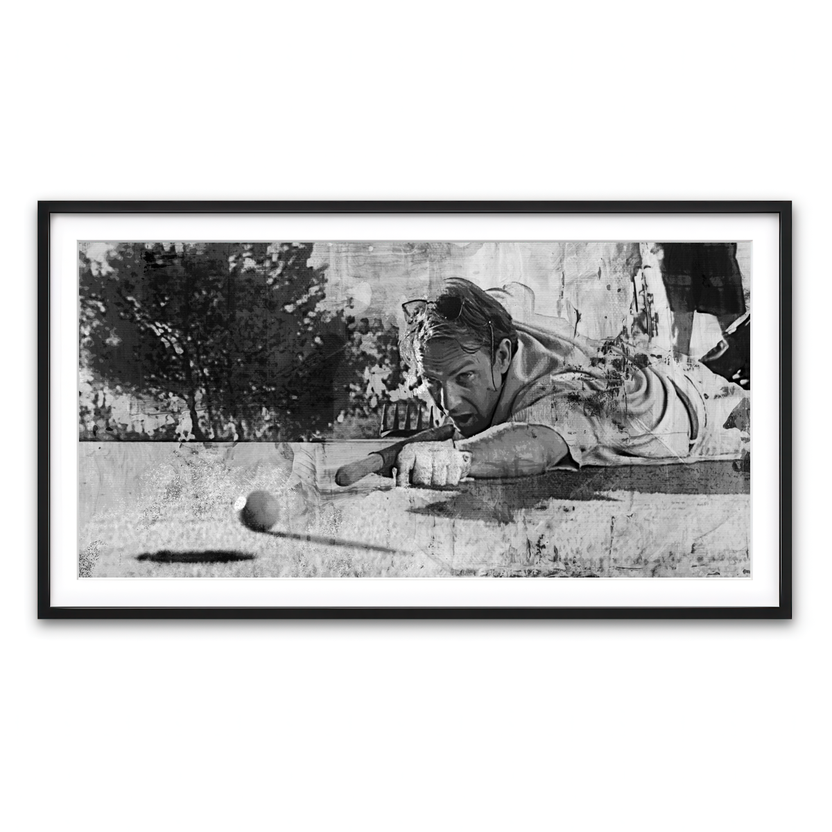AUTO-MOCKUP WHITE | Tin Cup Grayscale | 1 Piece | Black Framed Print | group=2x1