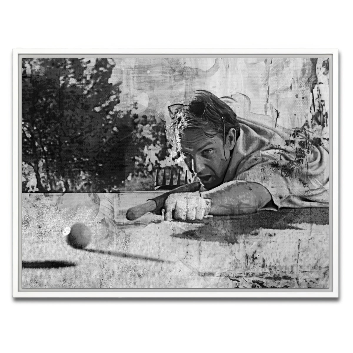 AUTO-MOCKUP WHITE | Tin Cup Grayscale | 1 Piece | White Framed Canvas | group=4x3