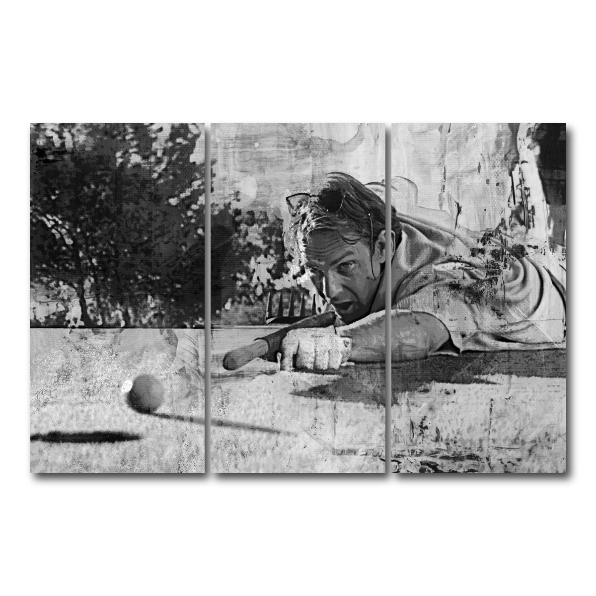 AUTO-MOCKUP WHITE | Tin Cup Grayscale | 3 Piece | Gallery Wrap Canvas | group=12x24