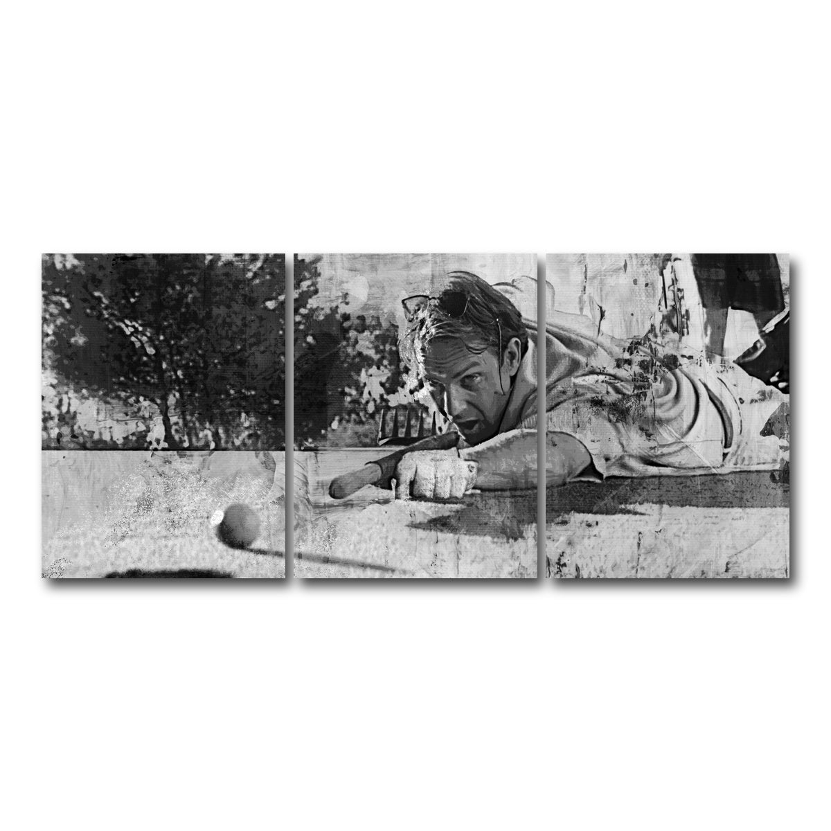 AUTO-MOCKUP WHITE | Tin Cup Grayscale | 3 Piece | Gallery Wrap Canvas | group=18x24