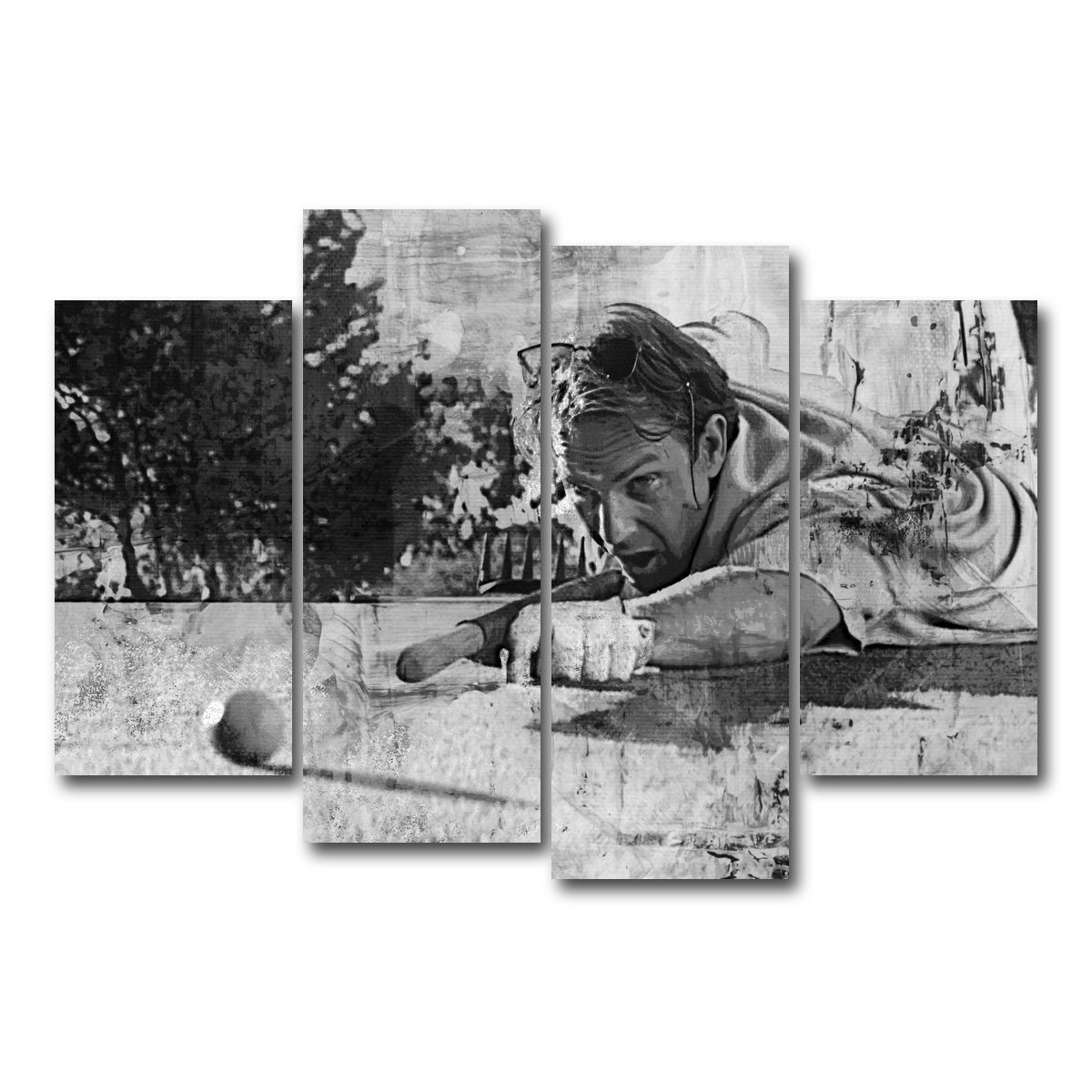 AUTO-MOCKUP WHITE | Tin Cup Grayscale | 4 Piece | Gallery Wrap Canvas | group=4_short