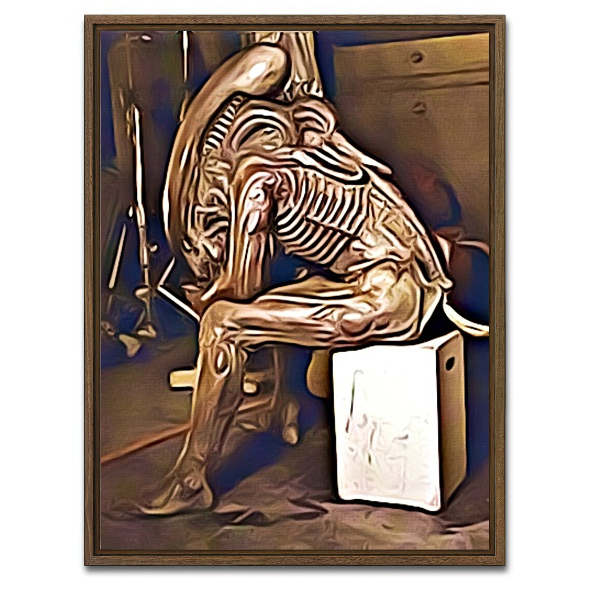 AUTO-MOCKUP WHITE | Tired Alien | 1 Piece | Walnut Framed Canvas | group=3x4