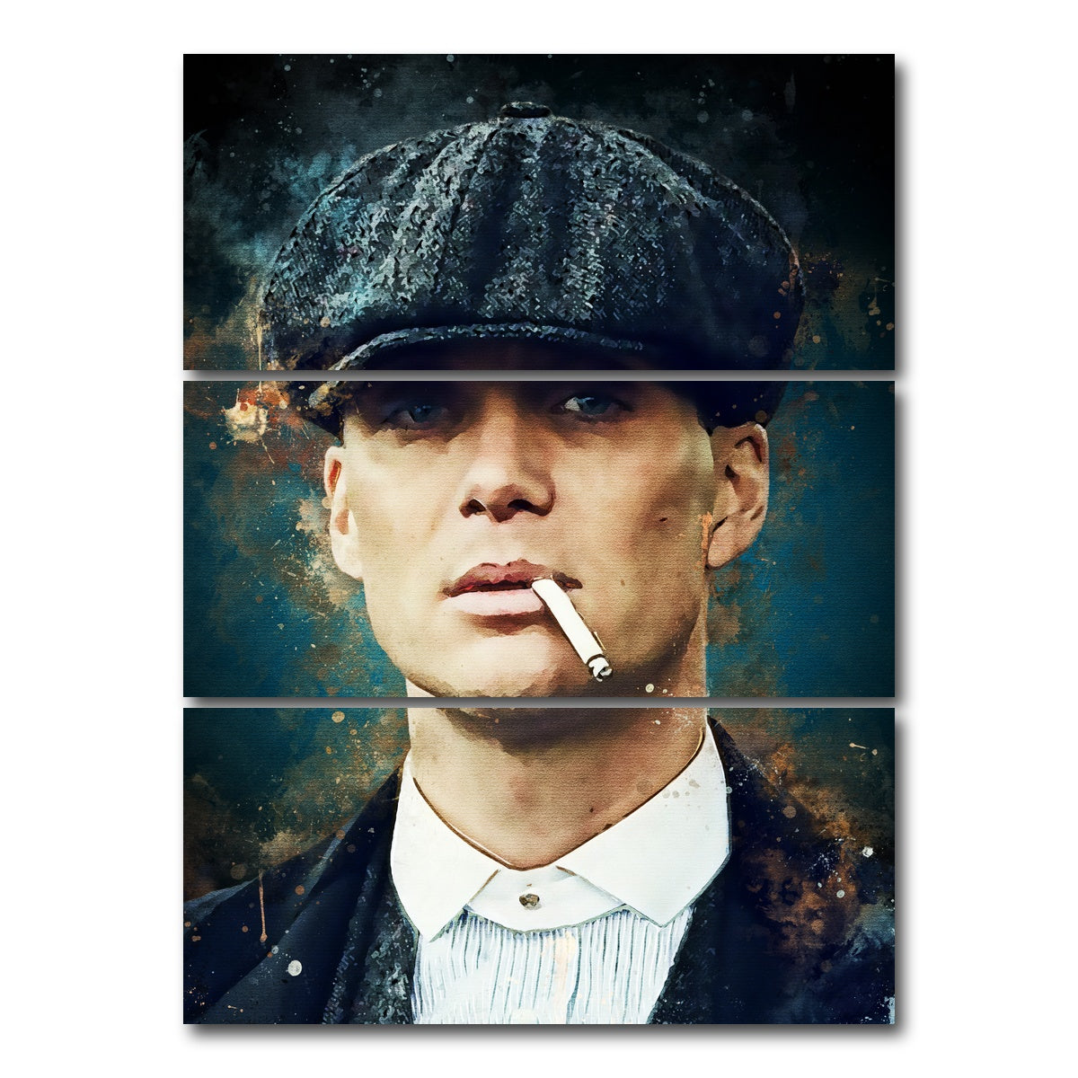 AUTO-MOCKUP WHITE | Tom Shelby | 3 Piece | Gallery Wrap Canvas | group=8x18_stacked
