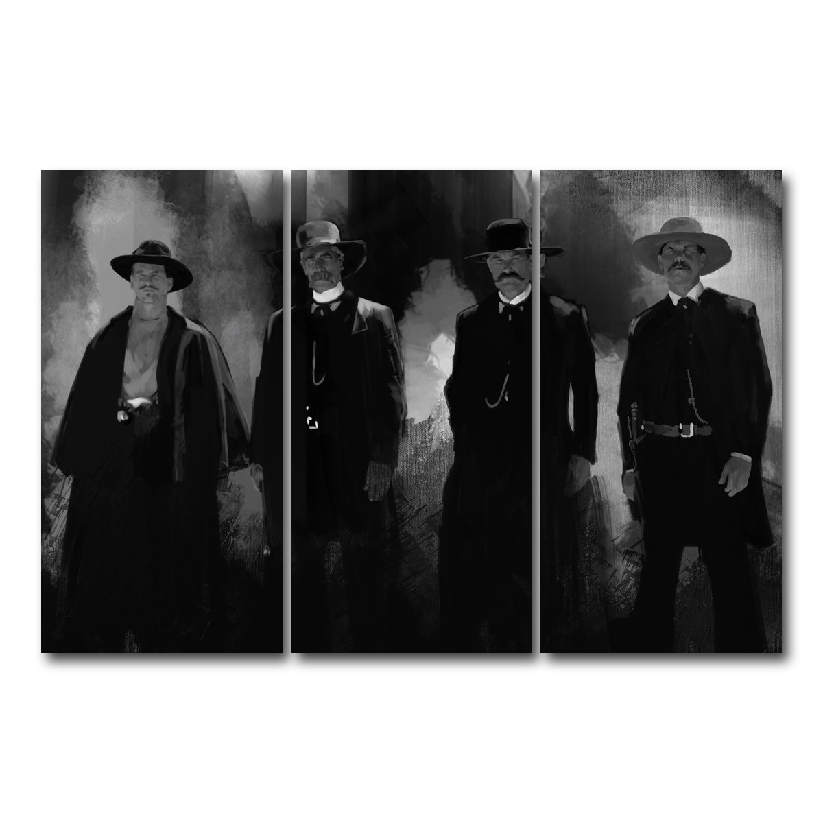 AUTO-MOCKUP WHITE | Tombstone Gang | 3 Piece | Gallery Wrap Canvas | group=12x24