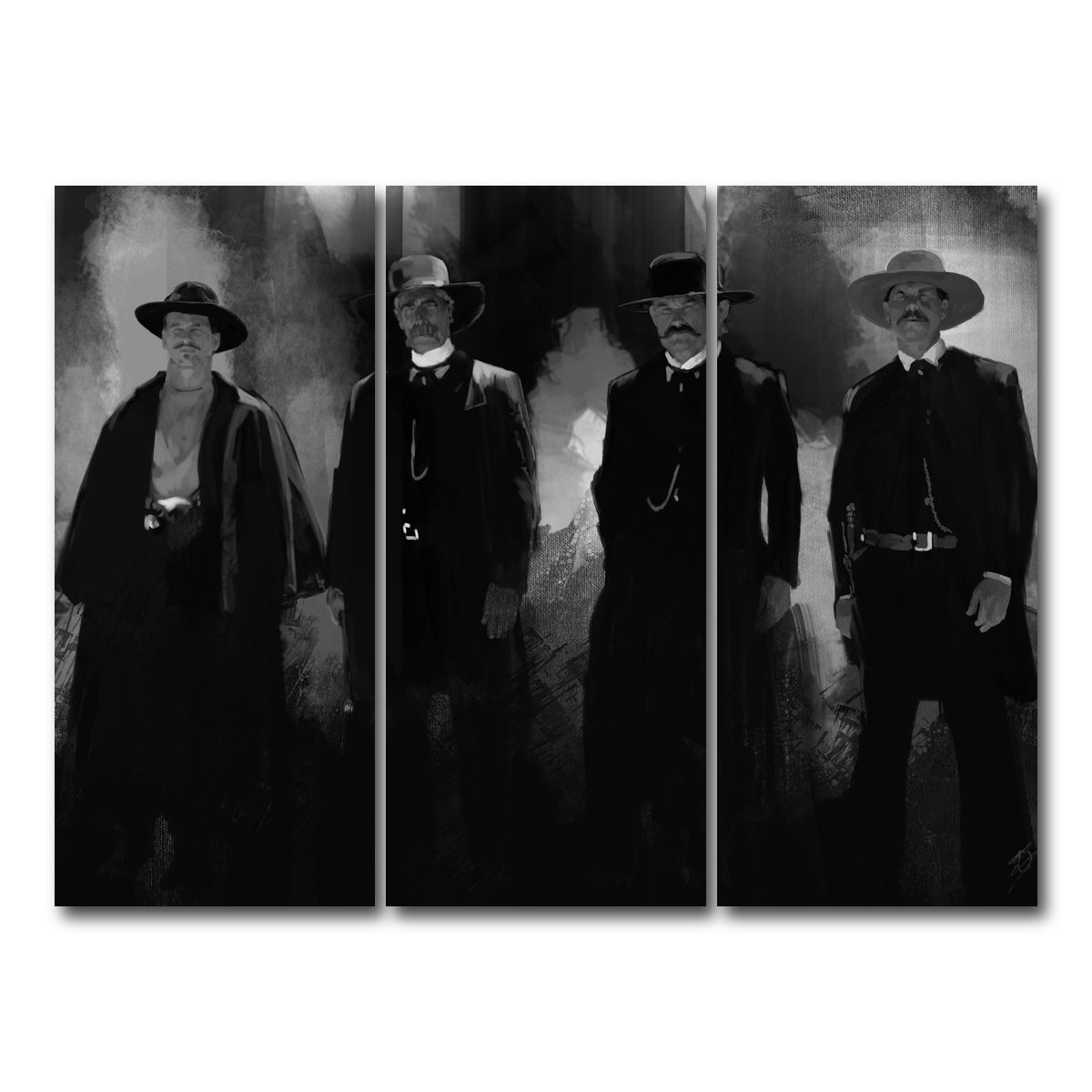 AUTO-MOCKUP WHITE | Tombstone Gang | 3 Piece | Gallery Wrap Canvas | group=8x18