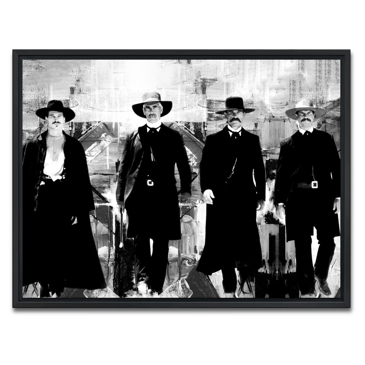 AUTO-MOCKUP WHITE | Tombstone Grayscale | 1 Piece | Black Framed Canvas | group=4x3