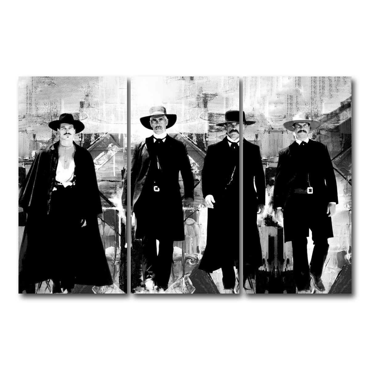 AUTO-MOCKUP WHITE | Tombstone Grayscale | 3 Piece | Gallery Wrap Canvas | group=12x24