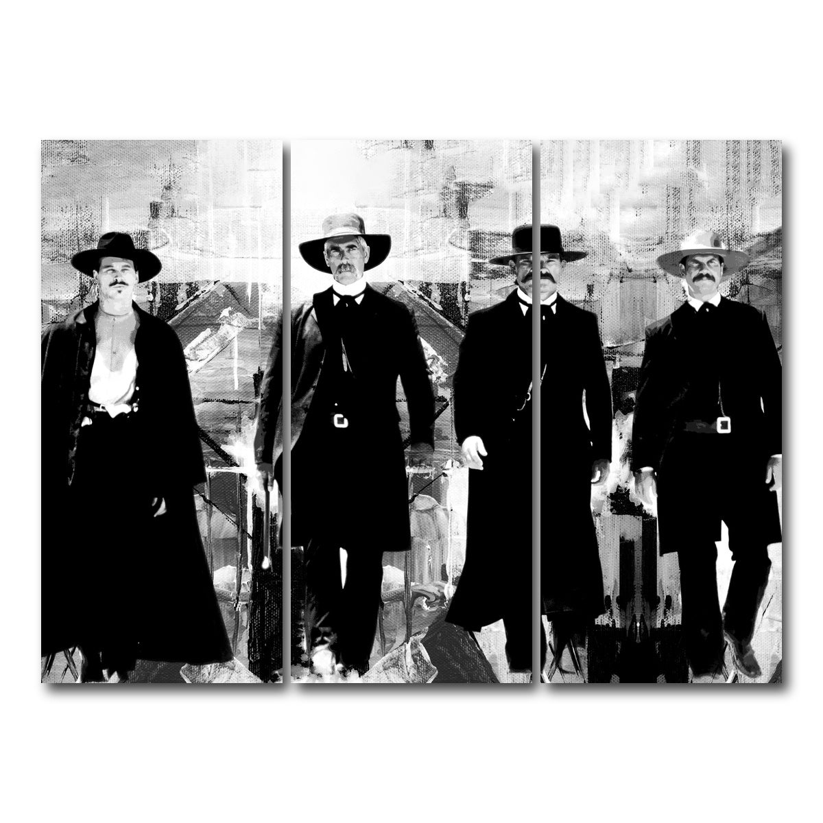 AUTO-MOCKUP WHITE | Tombstone Grayscale | 3 Piece | Gallery Wrap Canvas | group=8x18