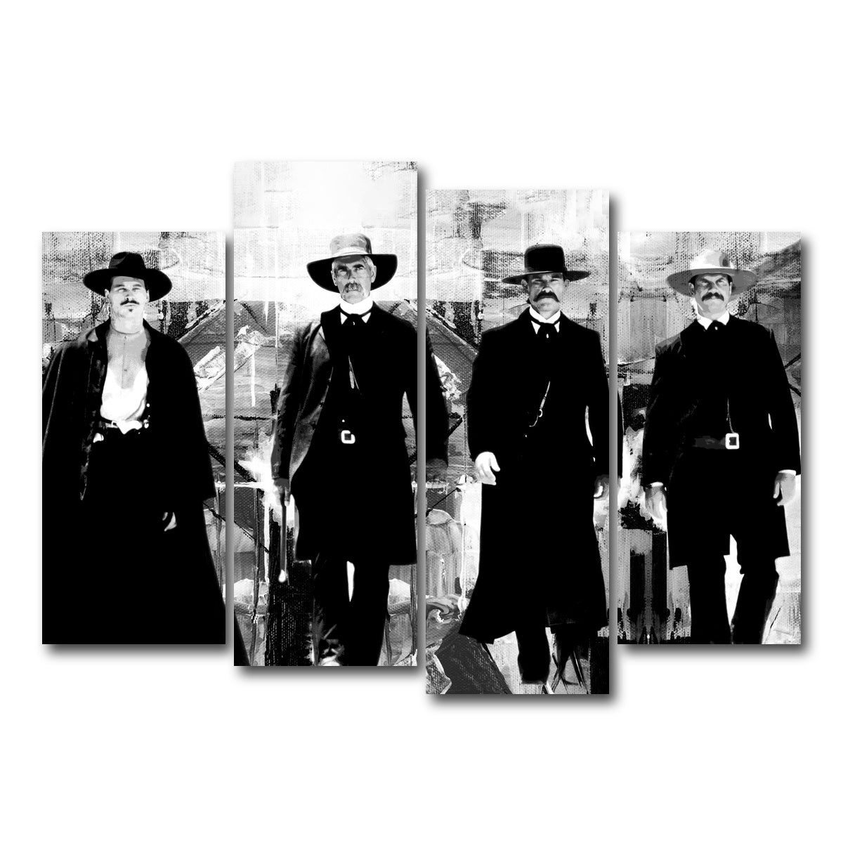 AUTO-MOCKUP WHITE | Tombstone Grayscale | 4 Piece | Gallery Wrap Canvas | group=4_normal