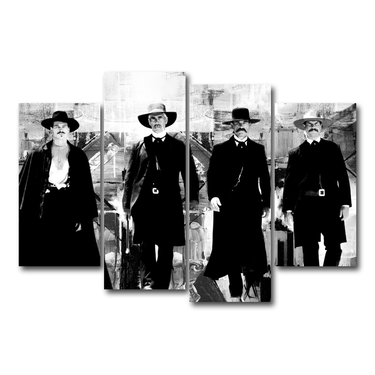 AUTO-MOCKUP WHITE | Tombstone Grayscale | 4 Piece | Gallery Wrap Canvas | group=4_short