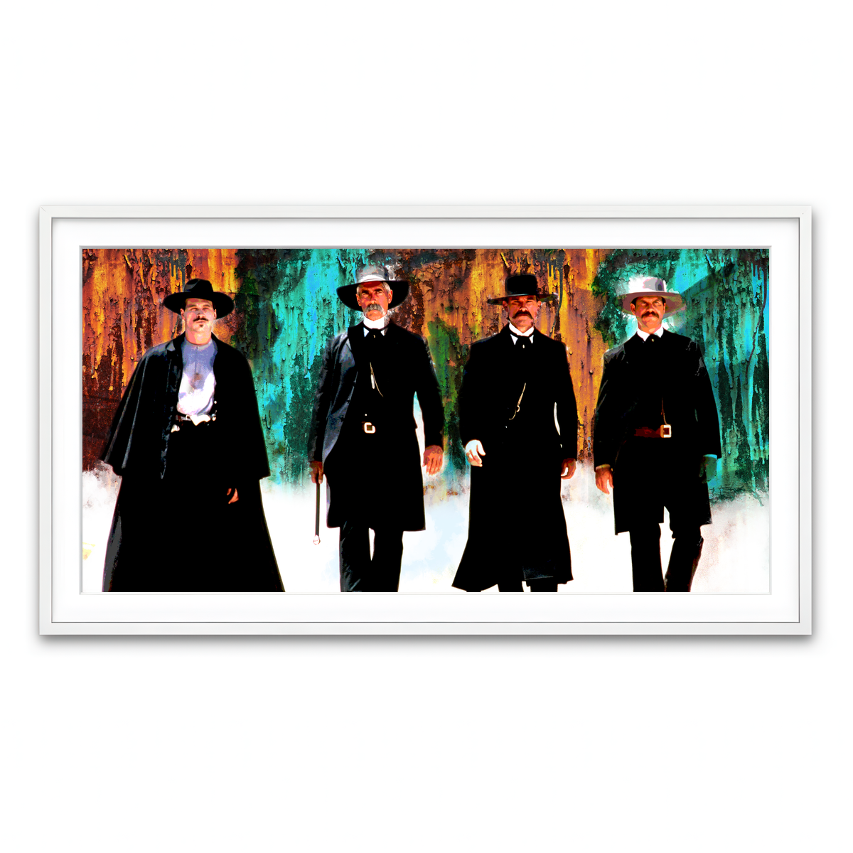 Framed Print 2x1 White