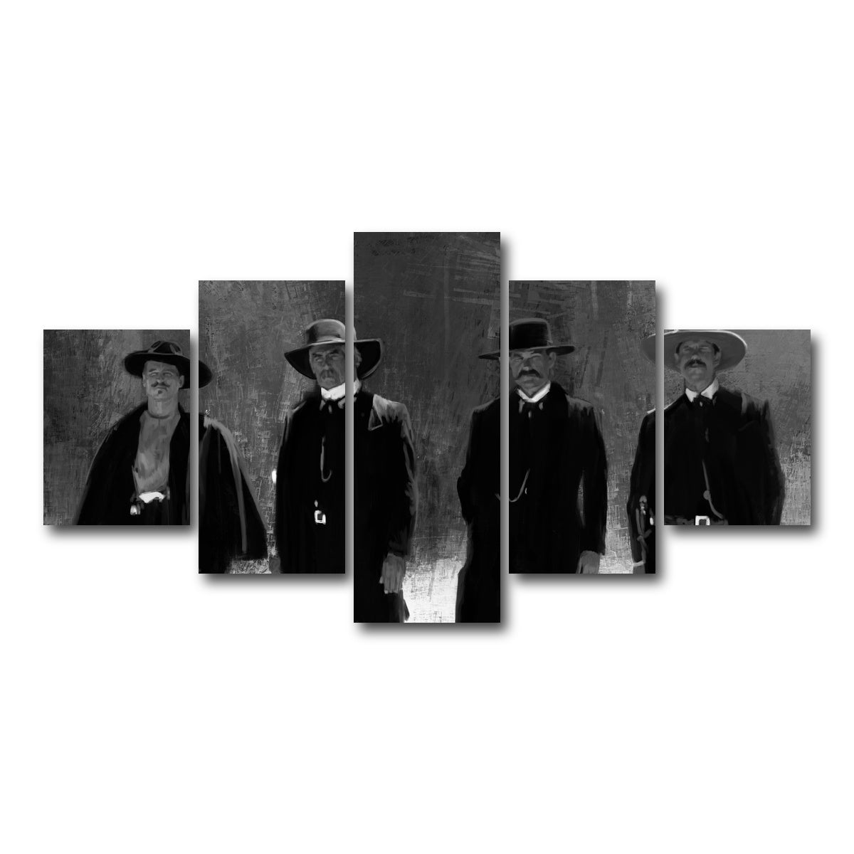 AUTO-MOCKUP WHITE | Tombstone Outlaws | 5 Piece | Gallery Wrap Canvas | group=5_short