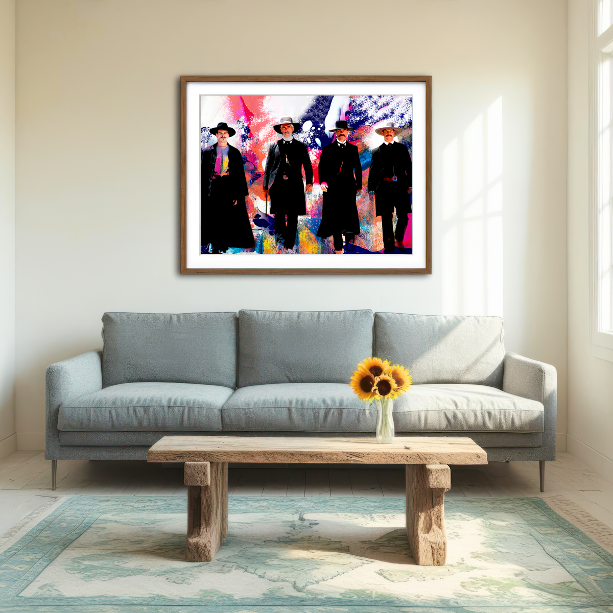 AUTO-MOCKUP ROOM | Tombstone Retro Wall Art