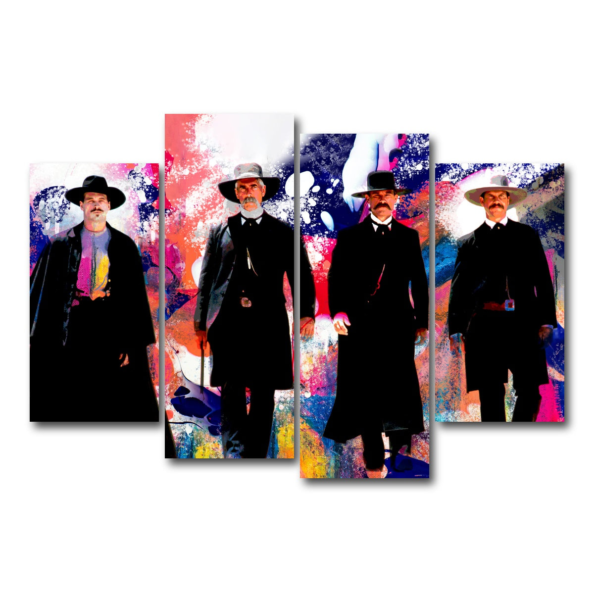 AUTO-MOCKUP WHITE | Tombstone Retro | 4 Piece | Gallery Wrap Canvas | group=4_short