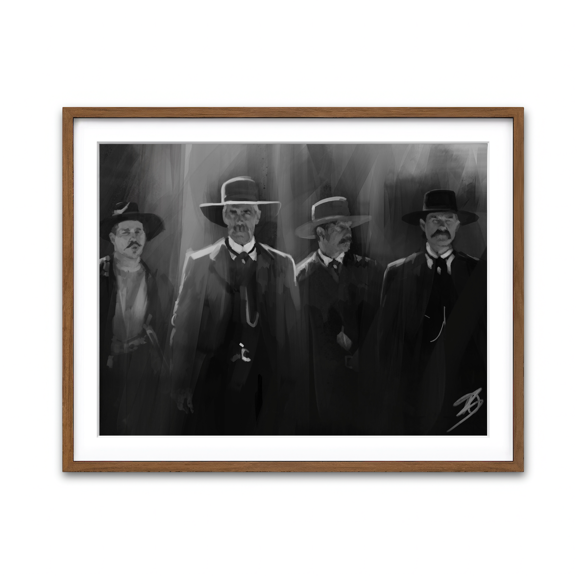 Framed Print 4x3 Walnut