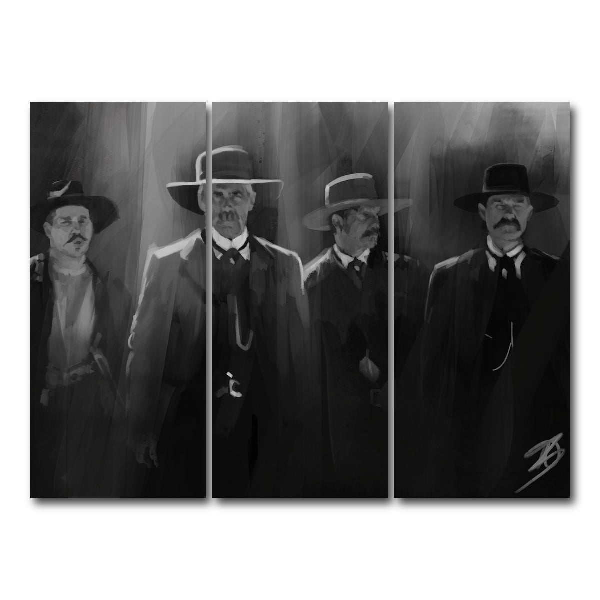 AUTO-MOCKUP WHITE | Tombstone lineup | 3 Piece | Gallery Wrap Canvas | group=8x18