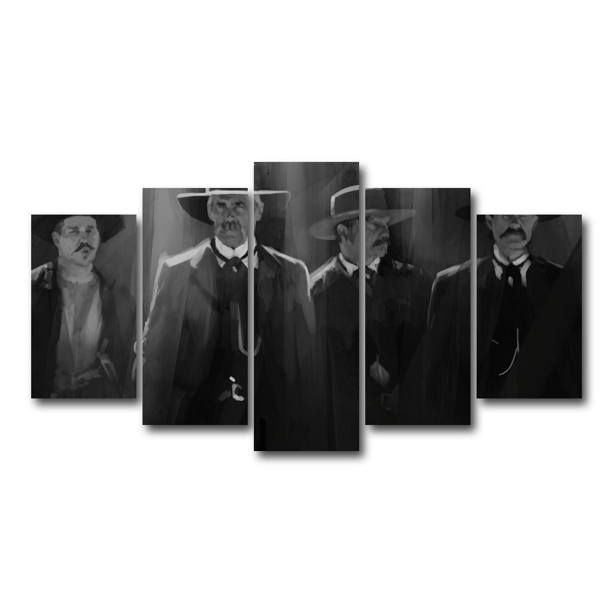 AUTO-MOCKUP WHITE | Tombstone lineup | 5 Piece | Gallery Wrap Canvas | group=5_normal