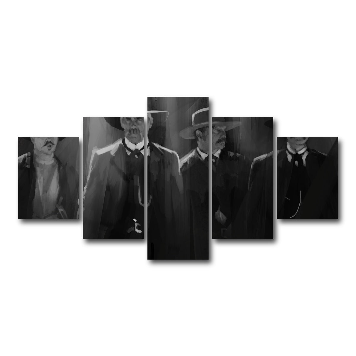 AUTO-MOCKUP WHITE | Tombstone lineup | 5 Piece | Gallery Wrap Canvas | group=5_short
