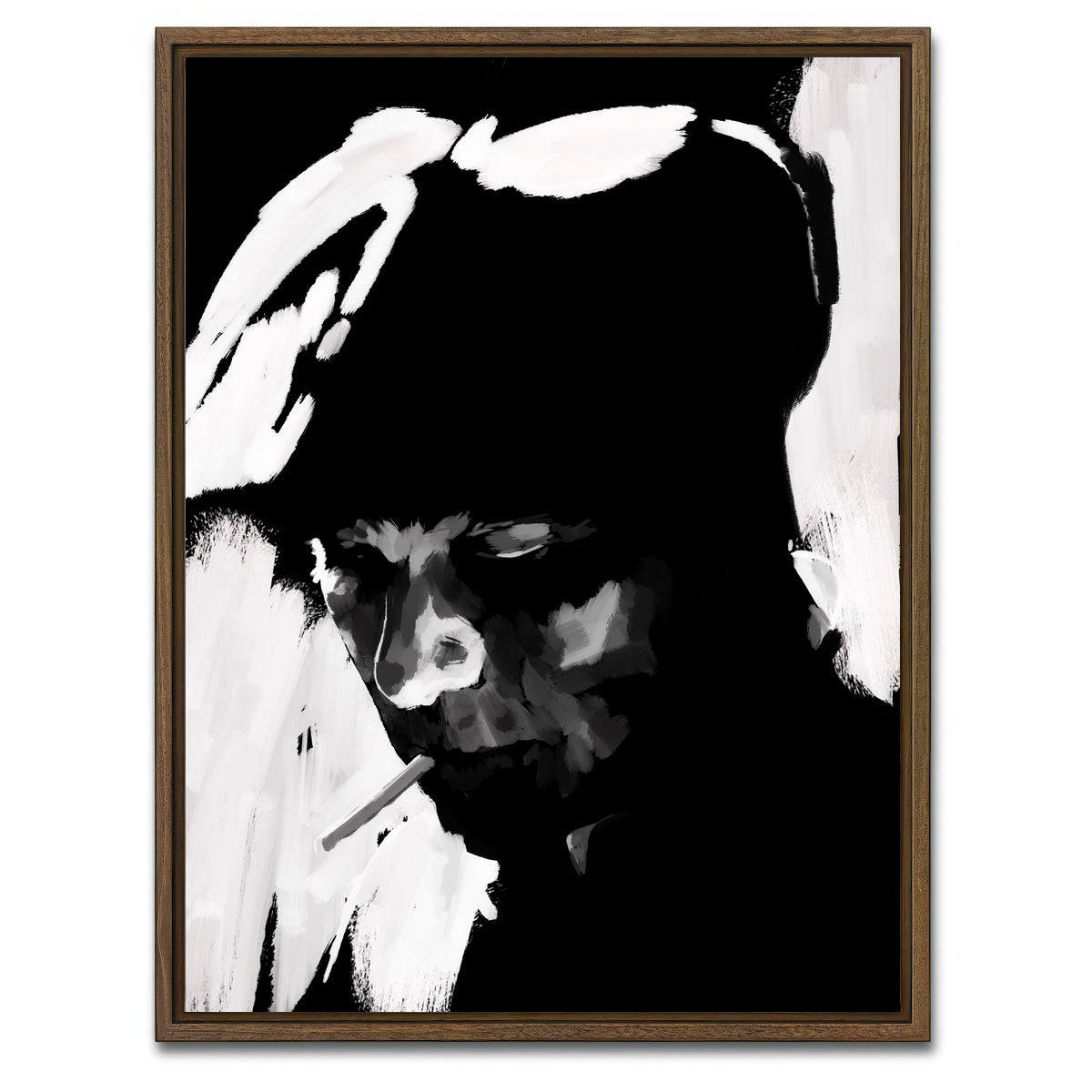 AUTO-MOCKUP WHITE | Tommy Portrait | 1 Piece | Walnut Framed Canvas | group=3x4