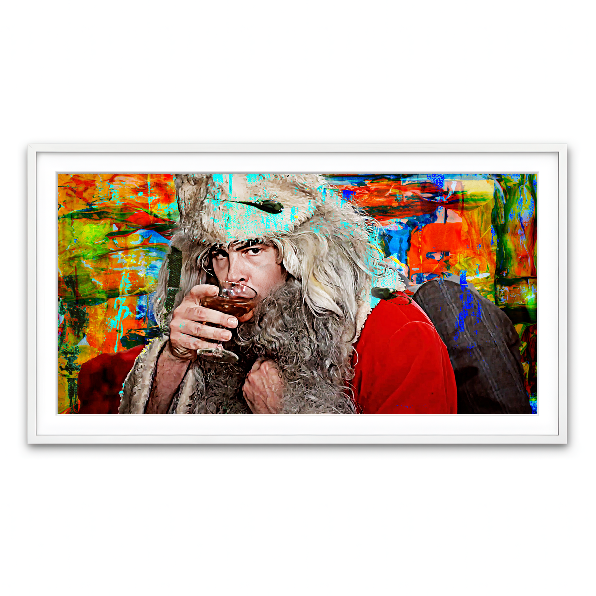 Framed Print 2x1 White