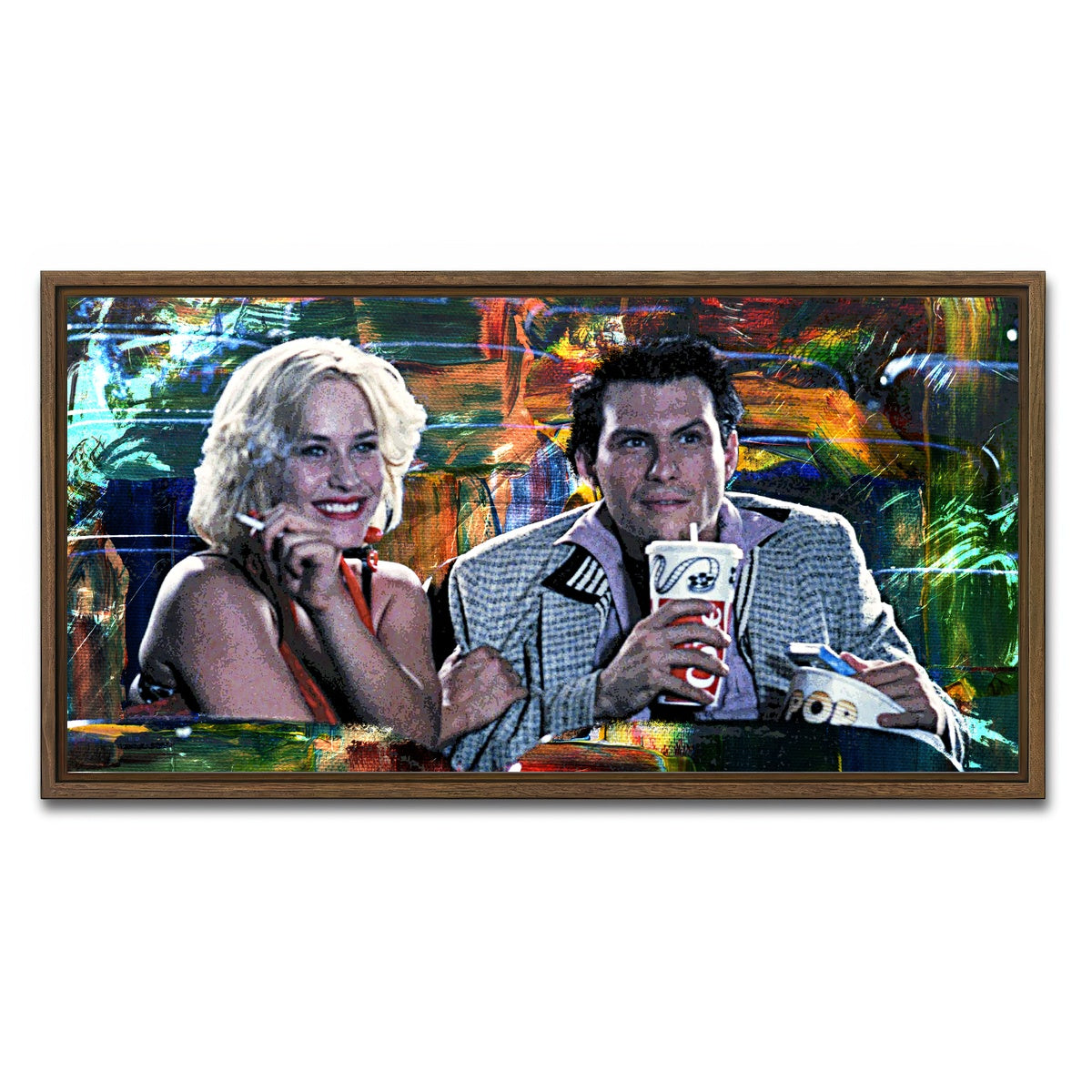 AUTO-MOCKUP WHITE | True Romance | 1 Piece | Walnut Framed Canvas | group=2x1