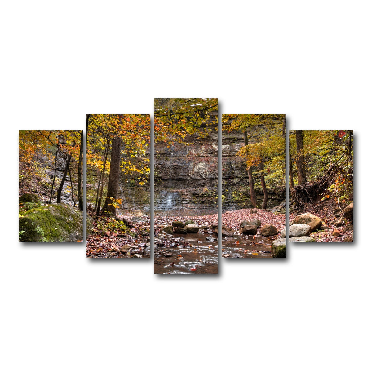 AUTO-MOCKUP WHITE | Twin Falls Autumn | 5 Piece | Gallery Wrap Canvas | group=5_normal