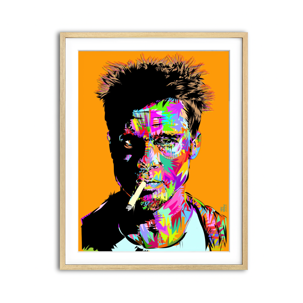 AUTO-MOCKUP WHITE | Tyler Durden | 1 Piece | Natural Framed Print | group=3x4