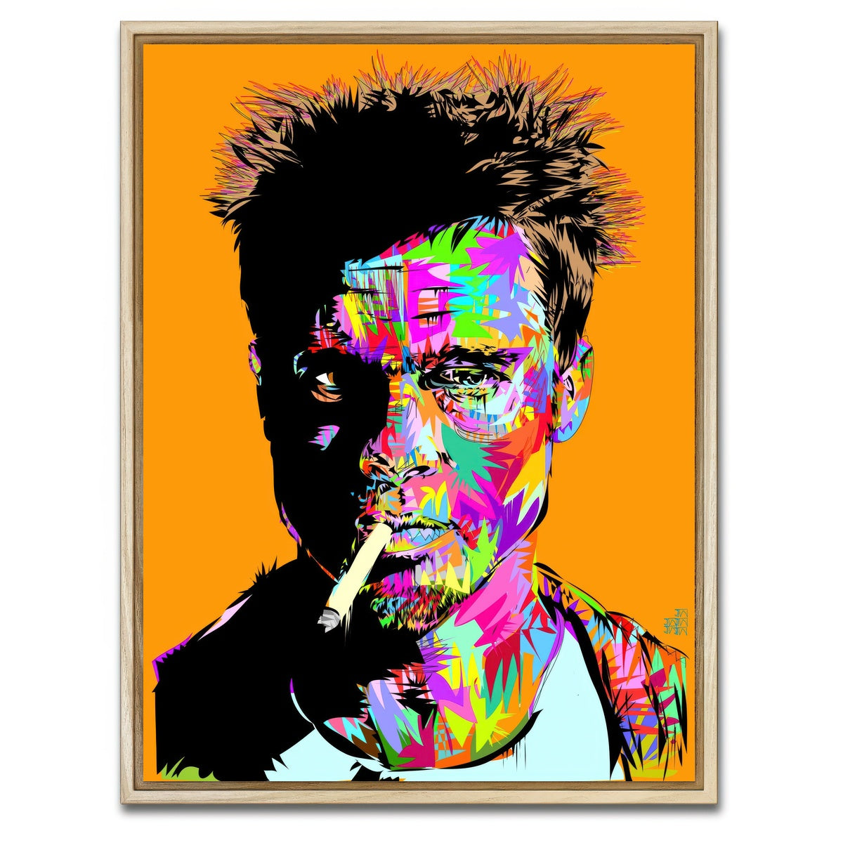 AUTO-MOCKUP WHITE | Tyler Durden | 1 Piece | Natural Framed Canvas | group=3x4