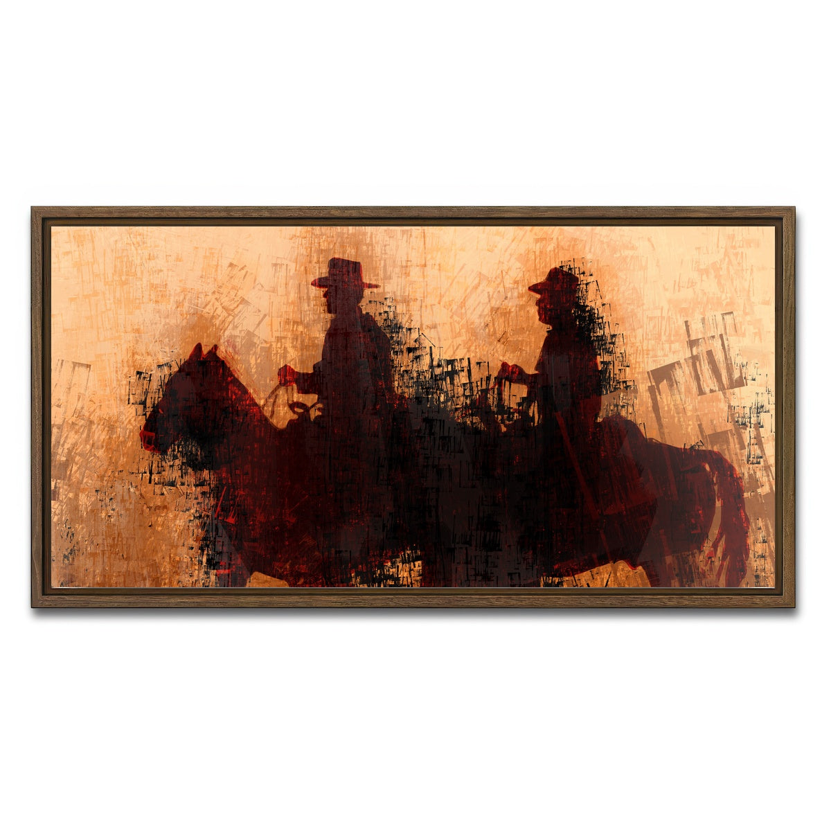AUTO-MOCKUP WHITE | Unforgiven Riders | 1 Piece | Walnut Framed Canvas | group=2x1