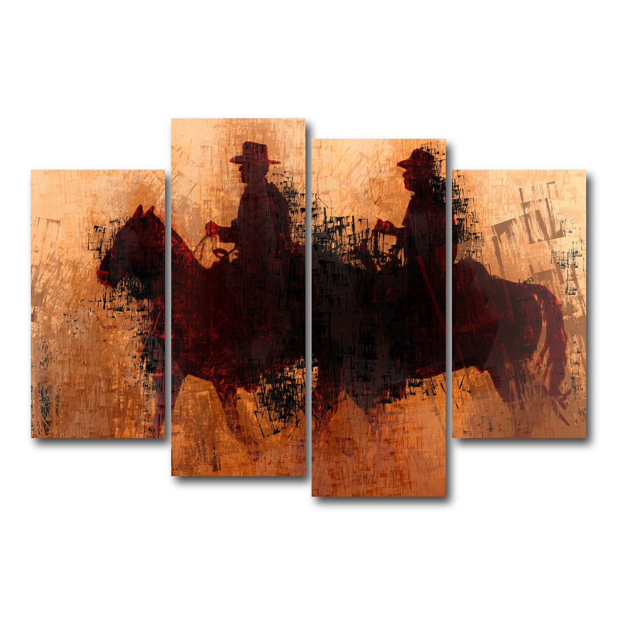 AUTO-MOCKUP WHITE | Unforgiven Riders | 4 Piece | Gallery Wrap Canvas | group=4_short