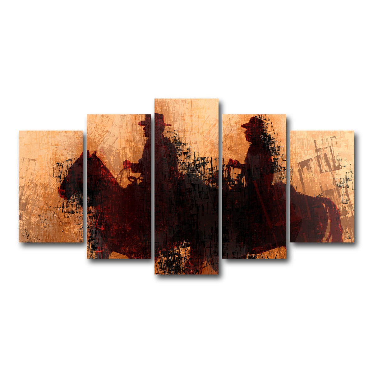 AUTO-MOCKUP WHITE | Unforgiven Riders | 5 Piece | Gallery Wrap Canvas | group=5_normal