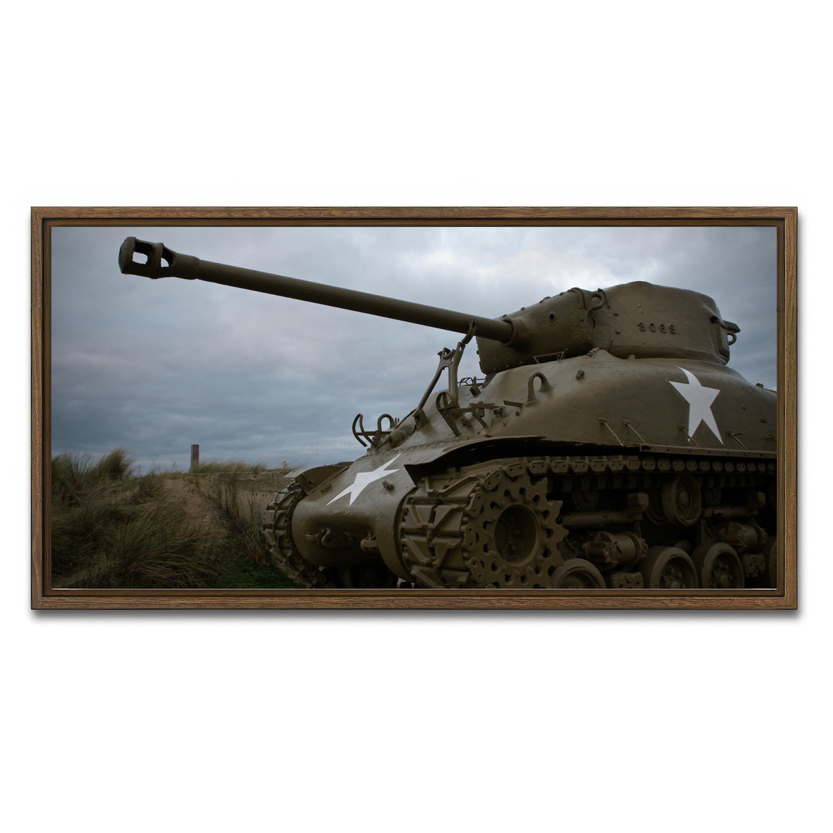 AUTO-MOCKUP WHITE | Utah Beach | 1 Piece | Walnut Framed Canvas | group=2x1