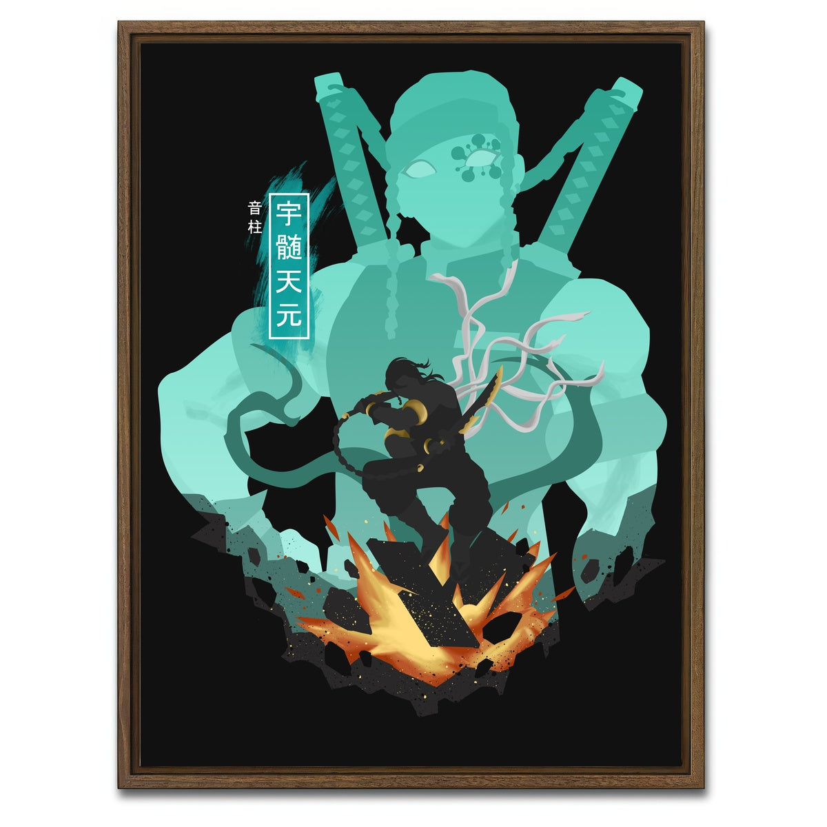 AUTO-MOCKUP WHITE | Uzui Tengen | 1 Piece | Walnut Framed Canvas | group=3x4