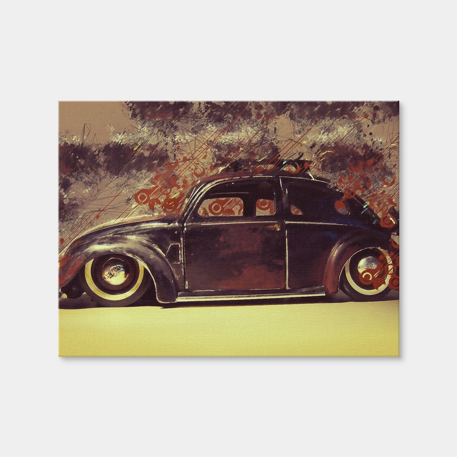 AUTO-MOCKUP WHITE | VW Beetle | 1 Piece | Gallery Wrap Canvas | group=4x3