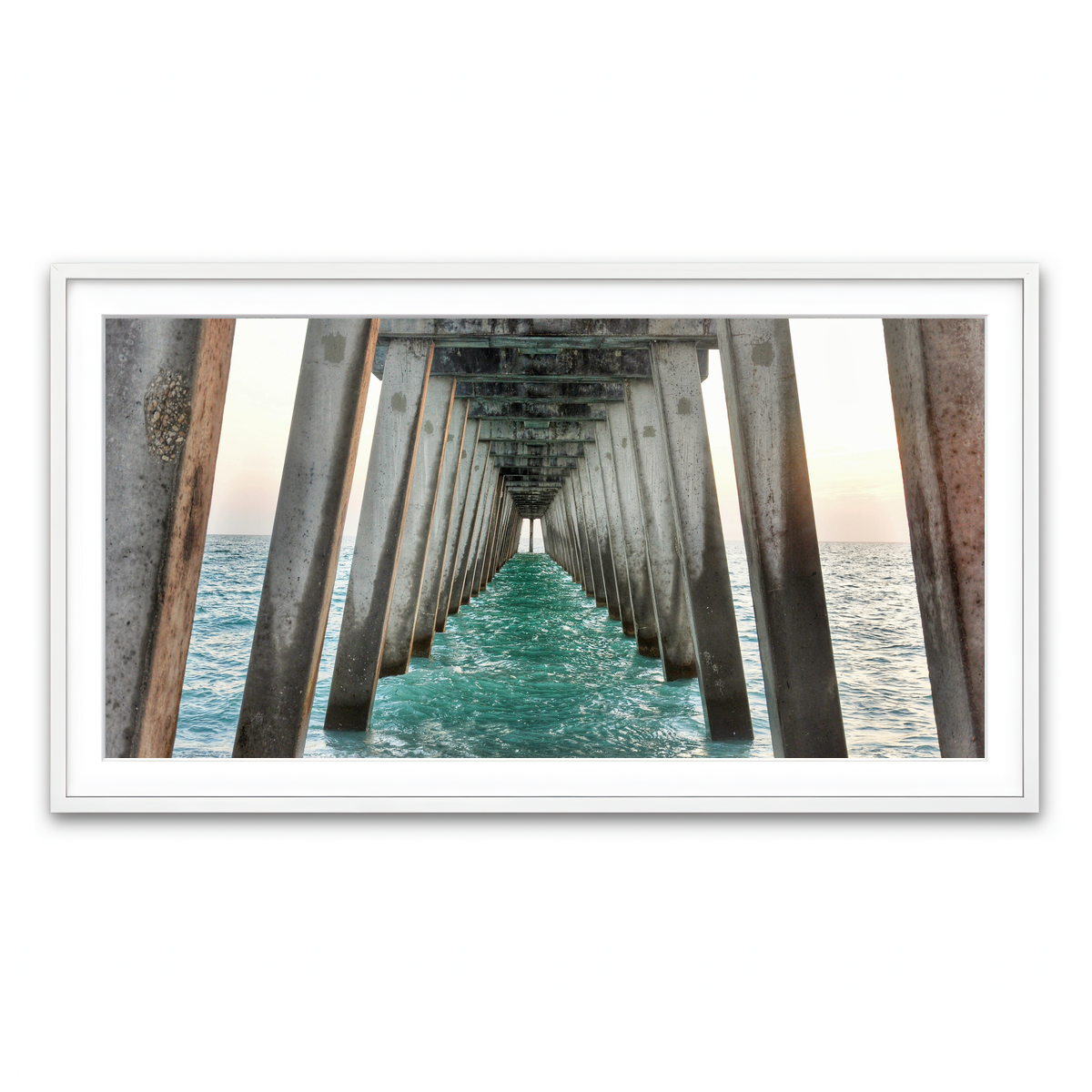 Framed Print 2x1 White
