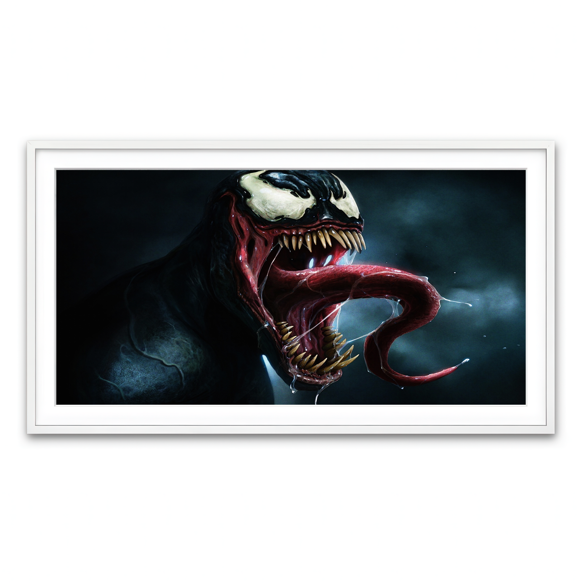 Framed Print 2x1 White