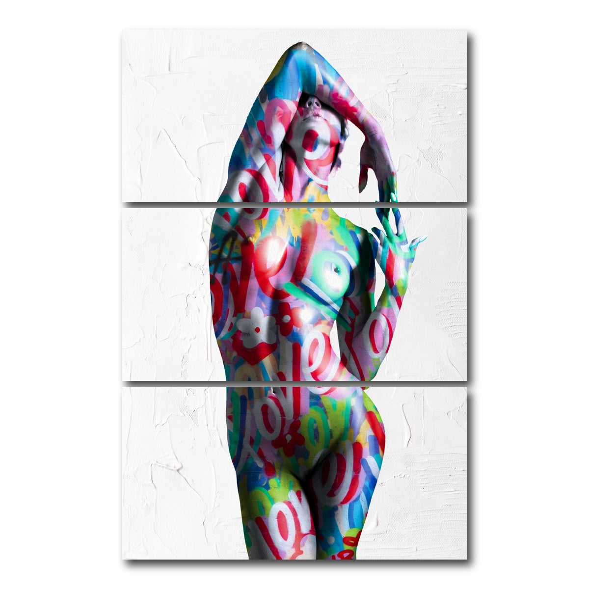 AUTO-MOCKUP WHITE | Venus Goddess of Love | 3 Piece | Gallery Wrap Canvas | group=12x24_stacked