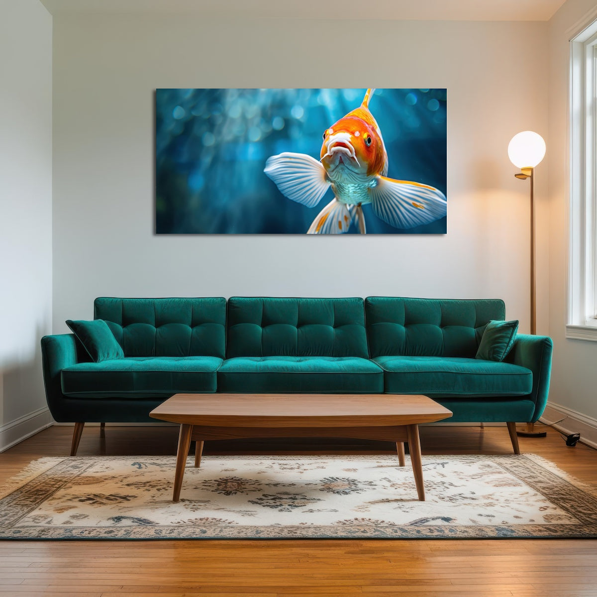 AUTO-MOCKUP ROOM | Vibrant Golden Koi