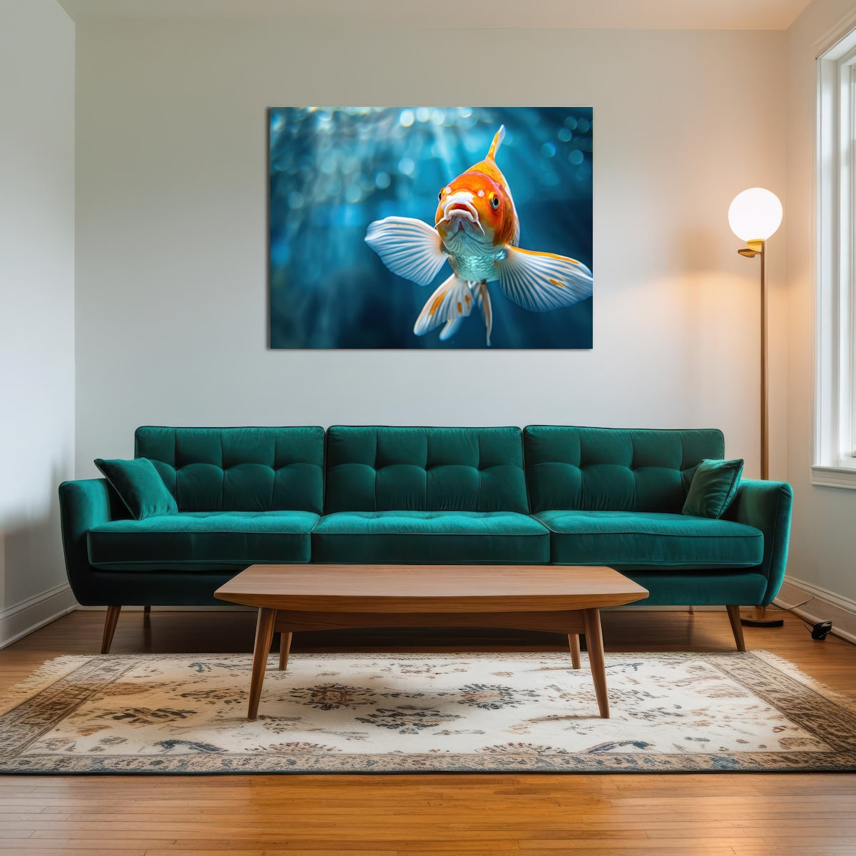 AUTO-MOCKUP ROOM | Vibrant Golden Koi