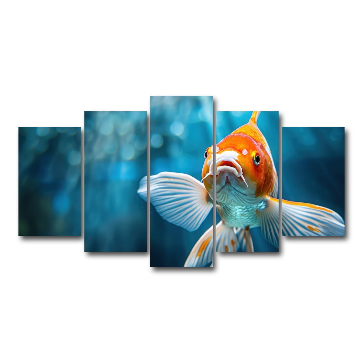 AUTO-MOCKUP WHITE | Vibrant Golden Koi | 5 Piece | Gallery Wrap Canvas | group=5_normal