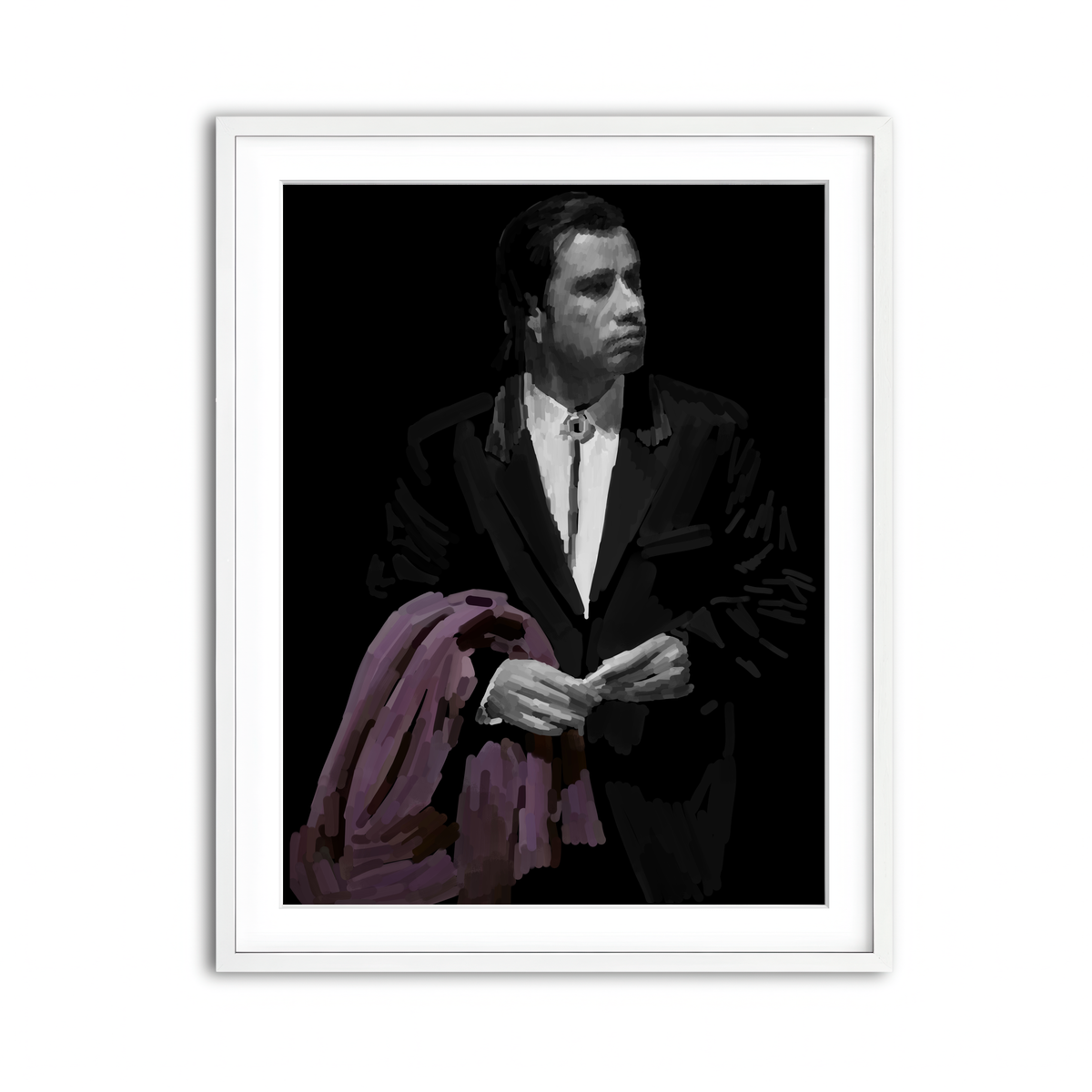 Framed Print 3x4 White