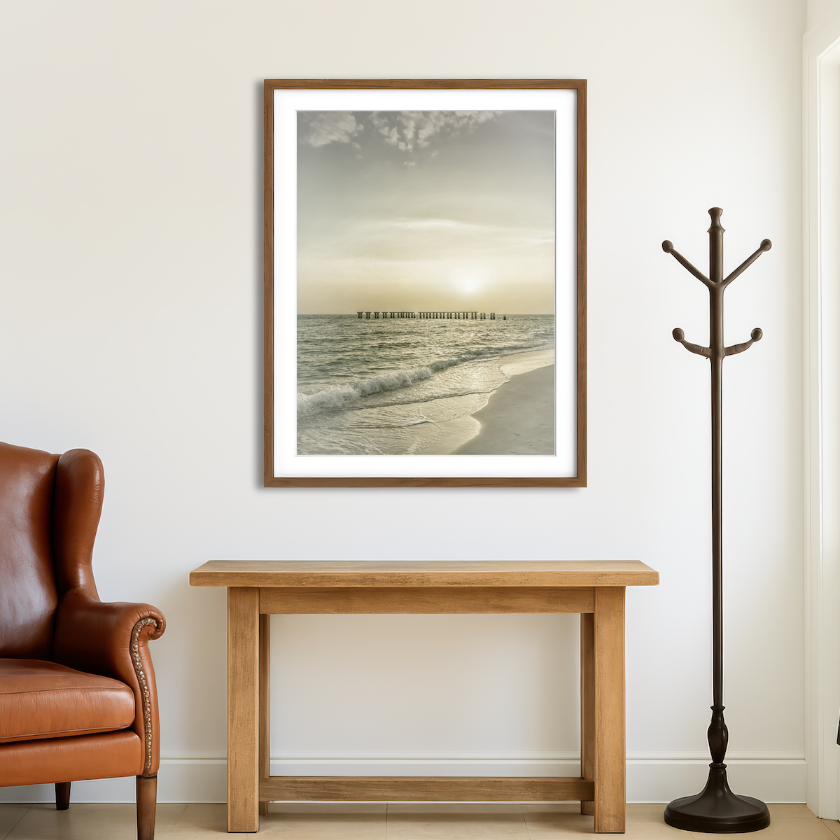 AUTO-MOCKUP ROOM | Vintage Gasparilla Island Sunset Wall Art