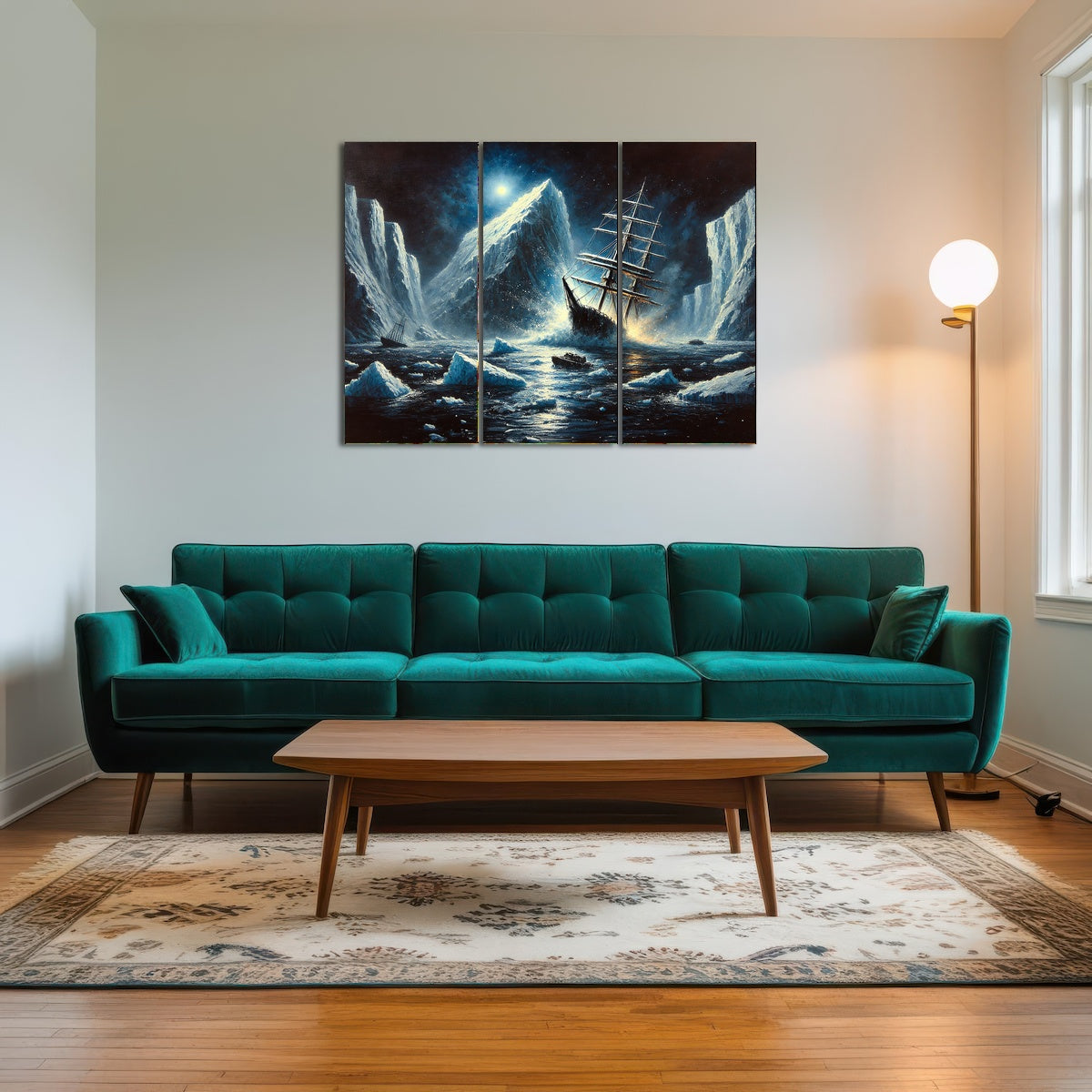 AUTO-MOCKUP ROOM | Vintage Ship & Icebergs