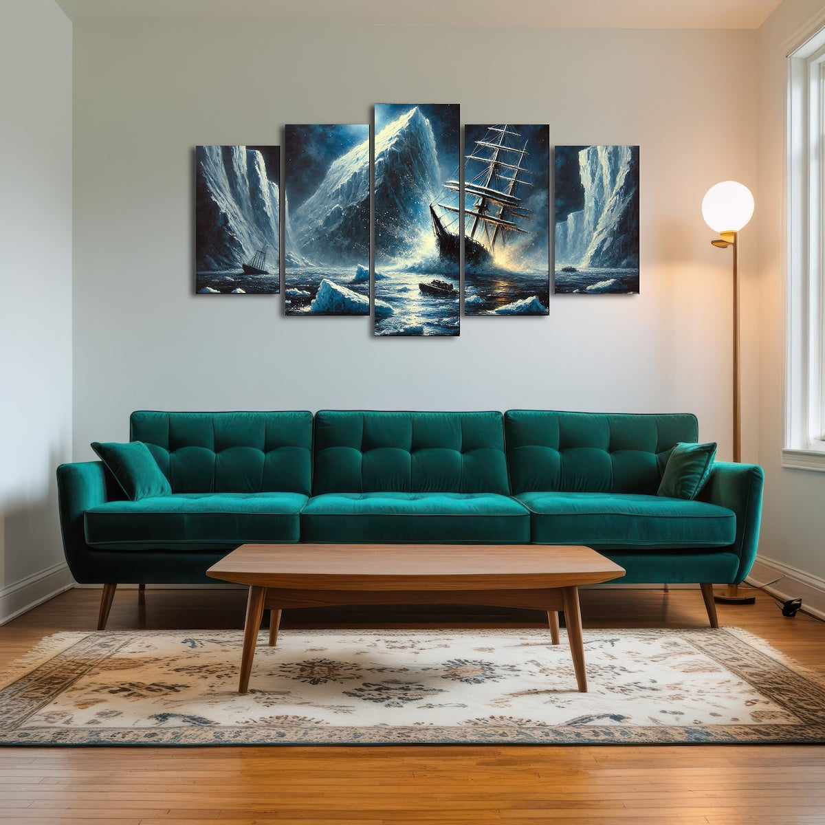 AUTO-MOCKUP ROOM | Vintage Ship & Icebergs