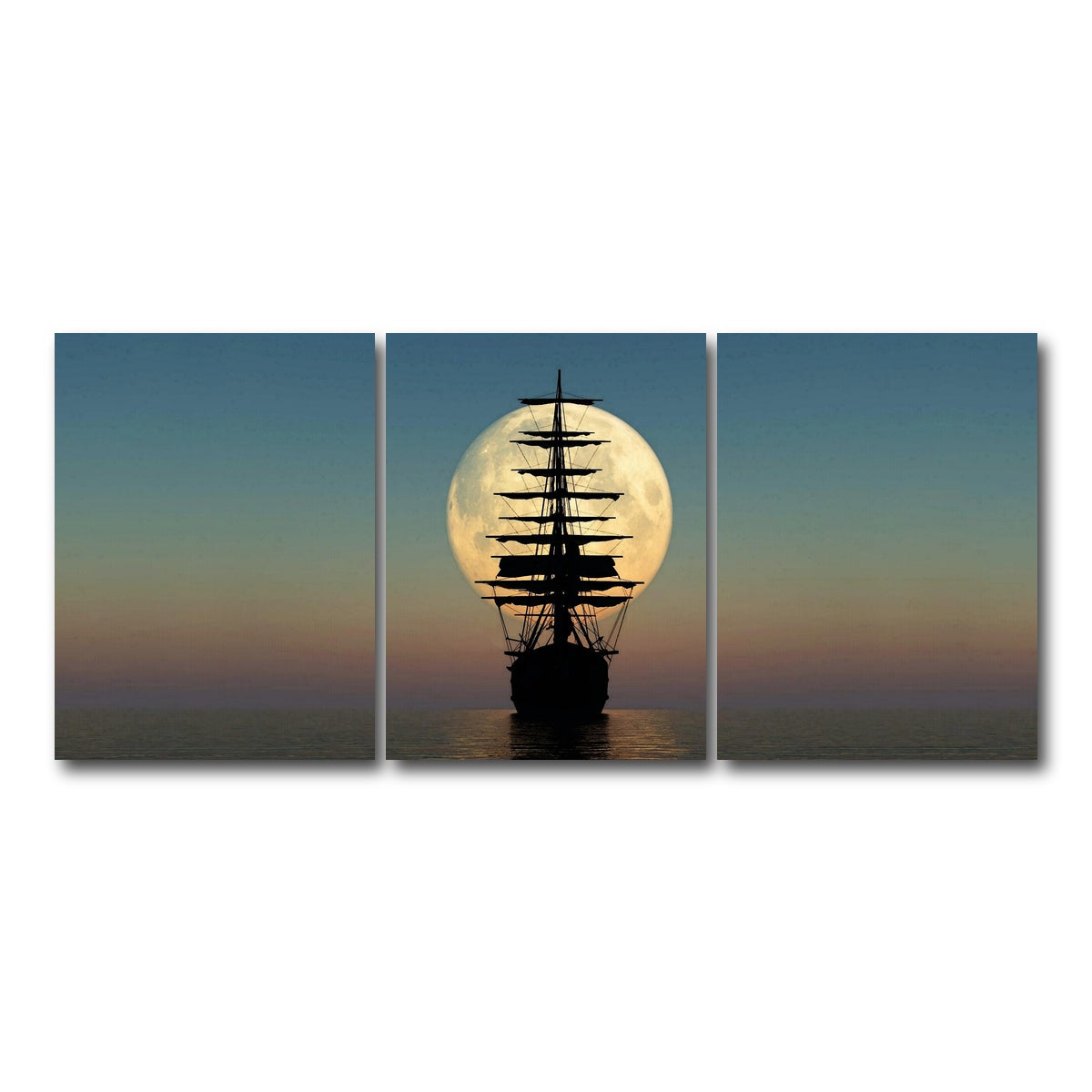 AUTO-MOCKUP WHITE | Vintage Ship | 3 Piece | Gallery Wrap Canvas | group=18x24