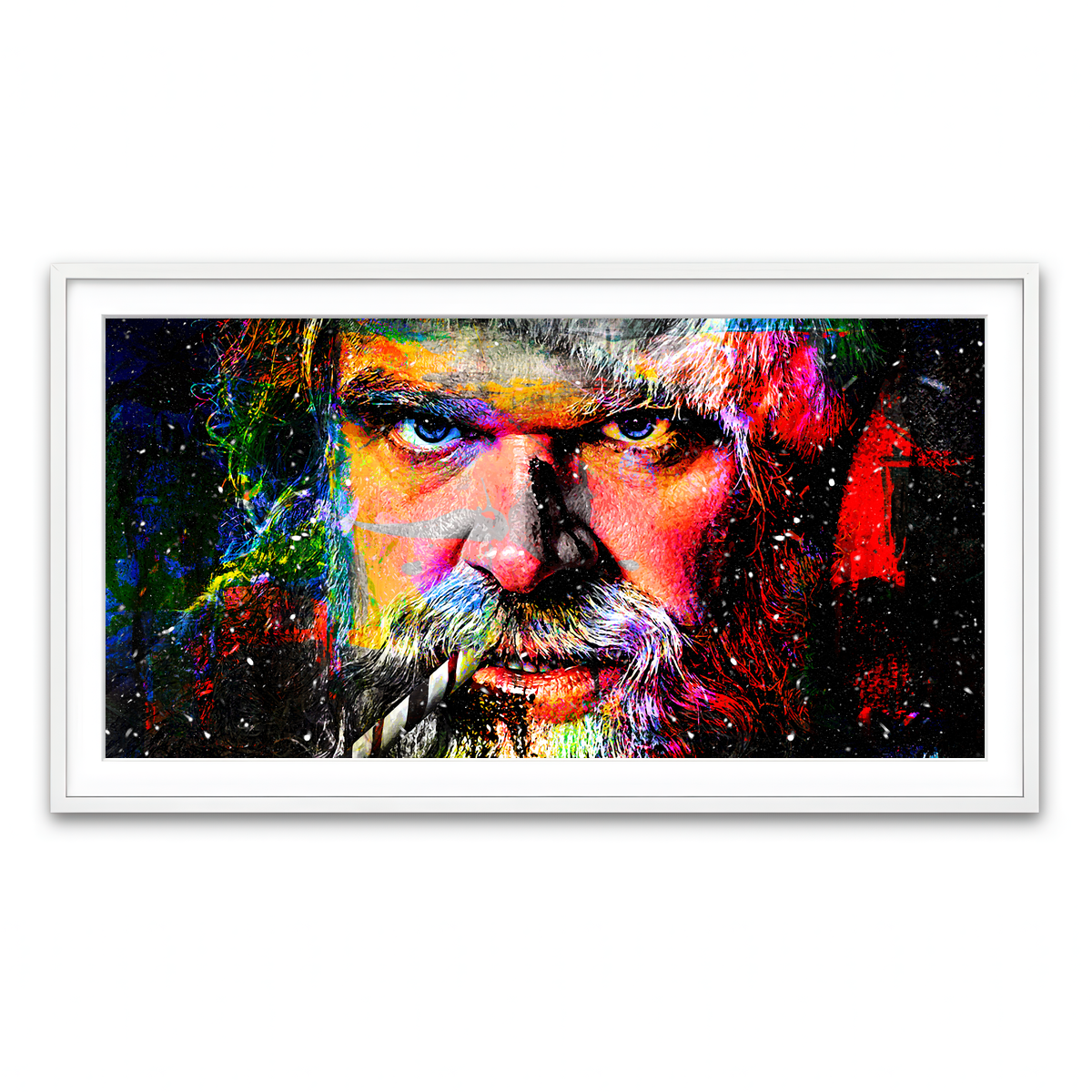 Framed Print 2x1 White