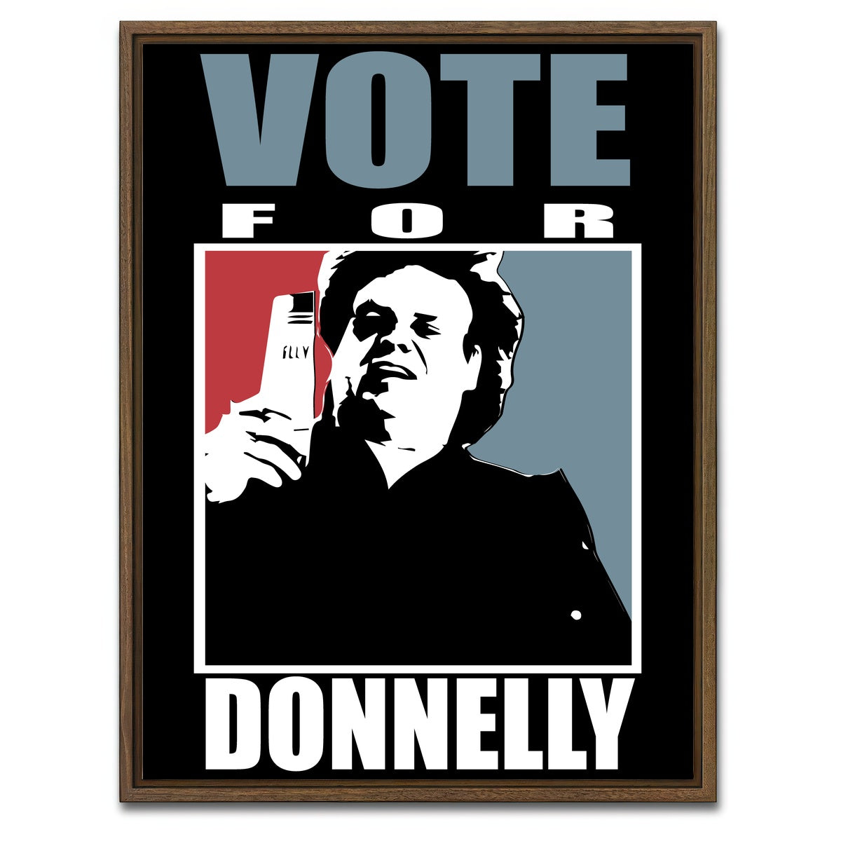 AUTO-MOCKUP WHITE | Vote for Donnelly | 1 Piece | Walnut Framed Canvas | group=3x4
