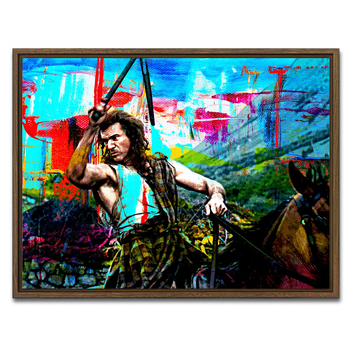 AUTO-MOCKUP WHITE | Wallace Nunchuk | 1 Piece | Walnut Framed Canvas | group=4x3